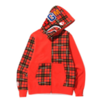 bape-logo-check-shark-full-zip-hoodie-red